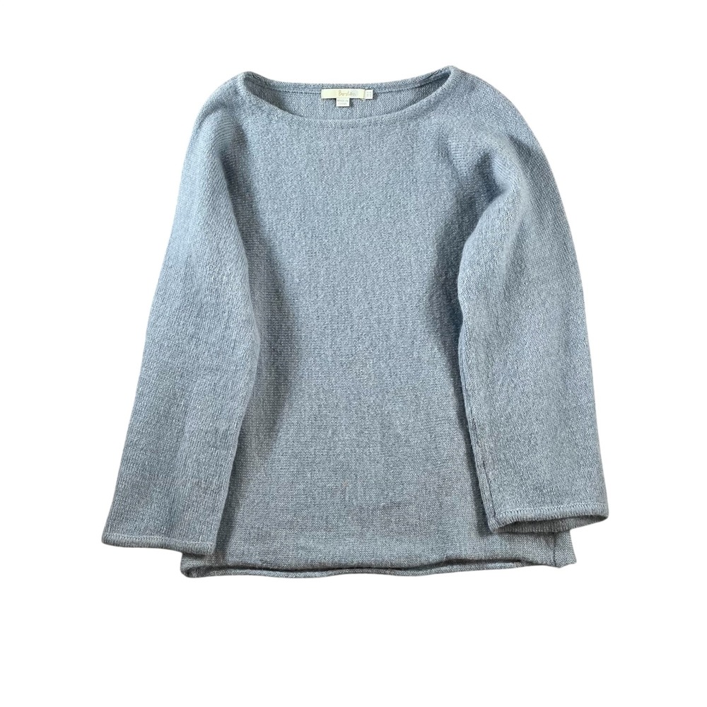 Boden Womens Blue Mohair Wool Blend Boat Neck Knit Sweater Size 4